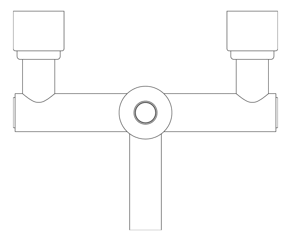 Plan Image of TapSet Basin GalvinEngineering CliniMix LeadSafe Wall ThermostaticProgressive Sensor