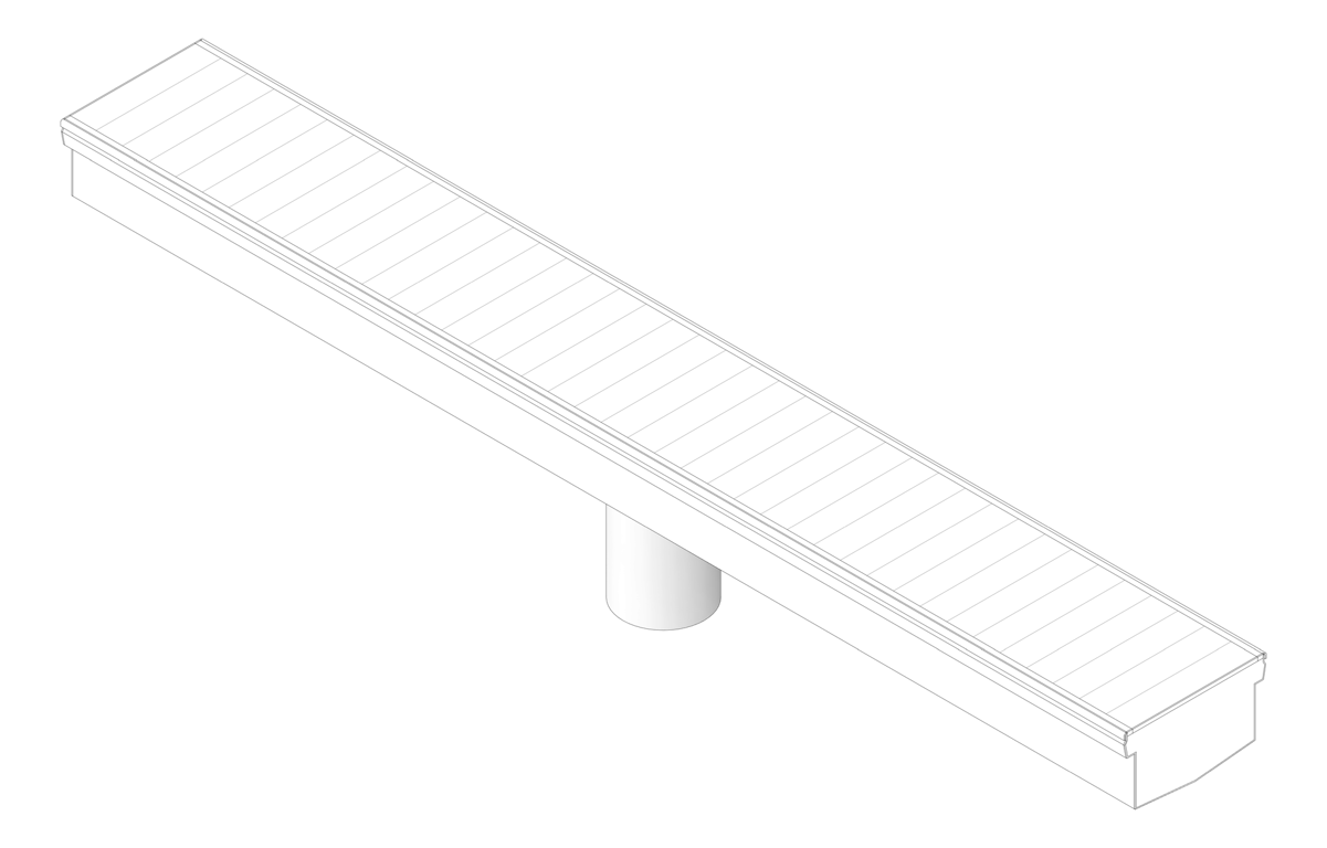 3D Documentation Image of Drain Channel Heelguard ClickDrain 100Series