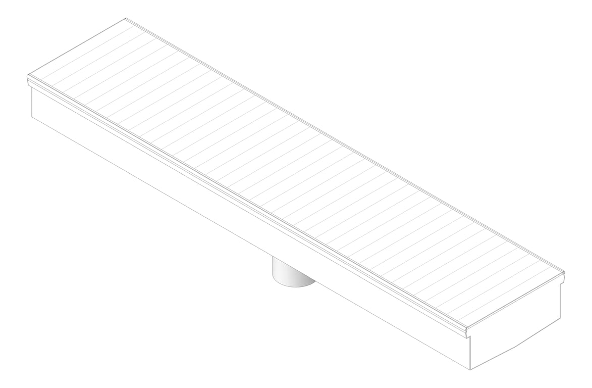 3D Documentation Image of Drain Channel Heelguard ClickDrain 200Series