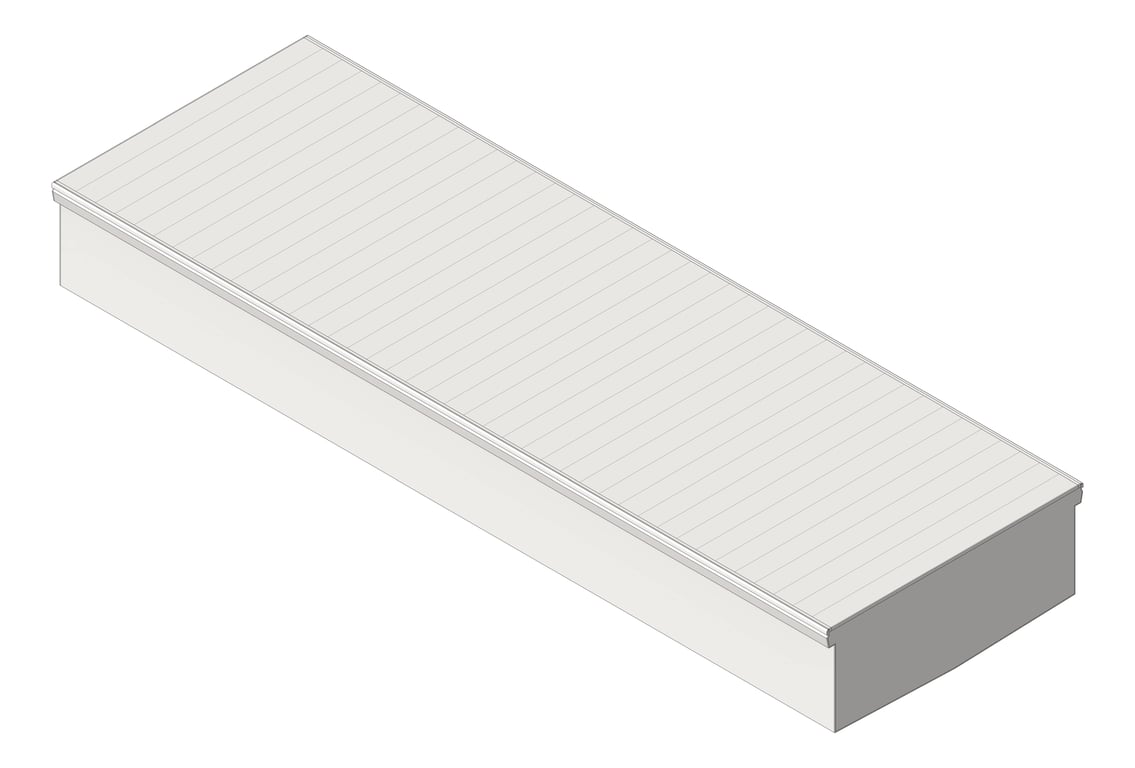 3D Shaded Image of Drain Channel Heelguard ClickDrain 300Series