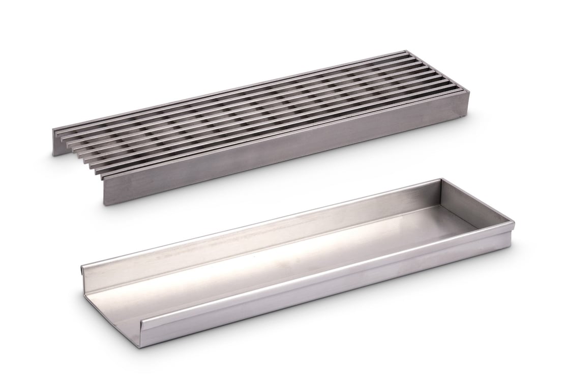 Heelguard Ideal Drain 100 with Econoline.jpg Image of Drain Channel Heelguard IdealDrain 80mmWide