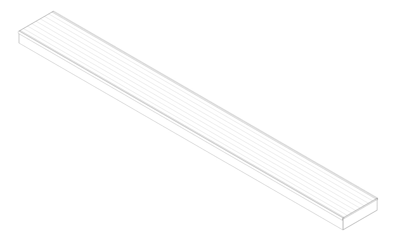 3D Documentation Image of Drain Channel Heelguard IdealDrain 100mmWide