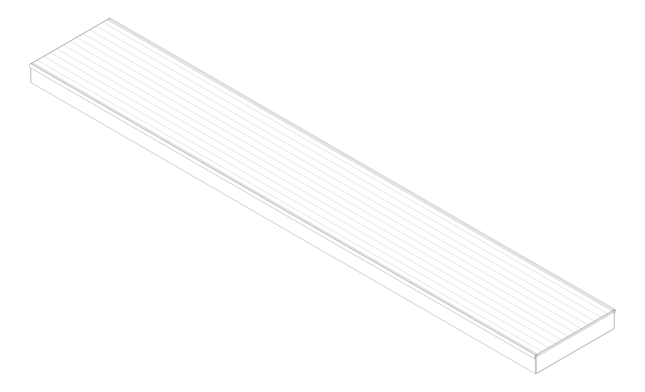 3D Documentation Image of Drain Channel Heelguard IdealDrain 150mmWide