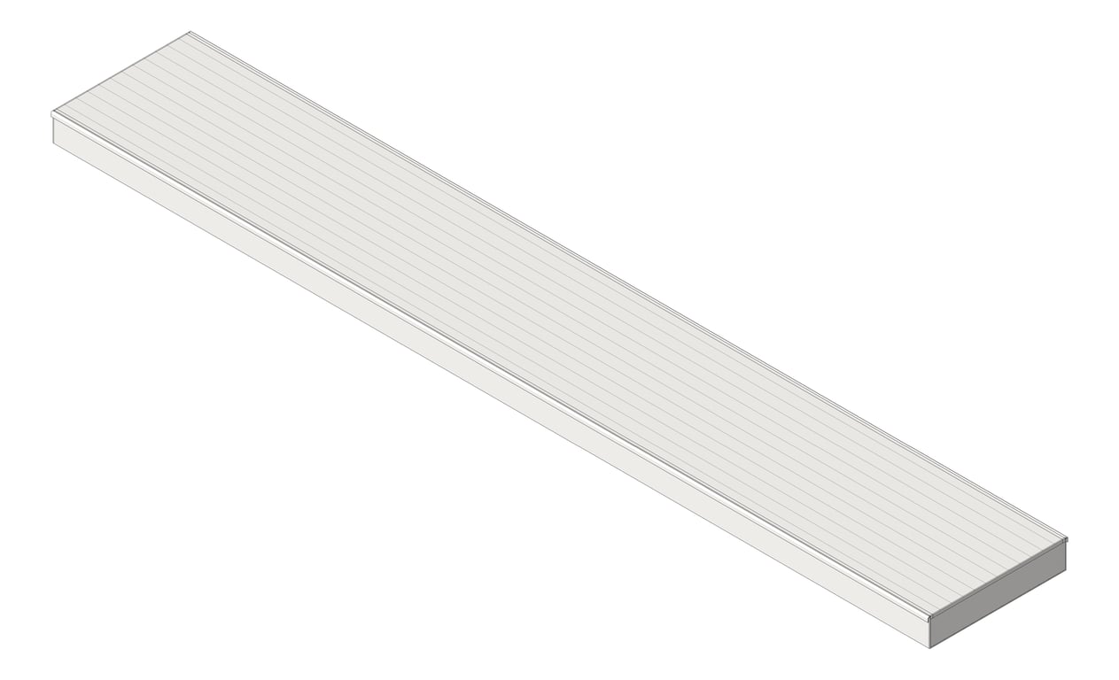 3D Shaded Image of Drain Channel Heelguard IdealDrain 150mmWide