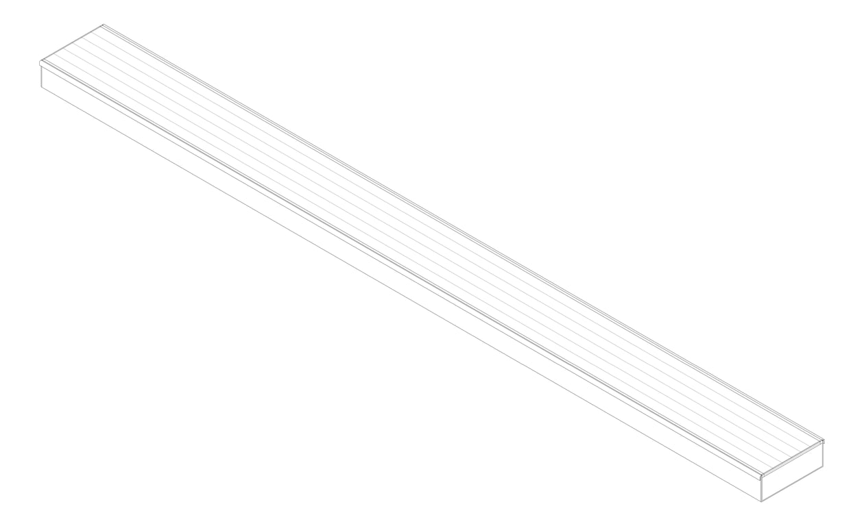 3D Documentation Image of Drain Channel Heelguard IdealDrain 80mmWide