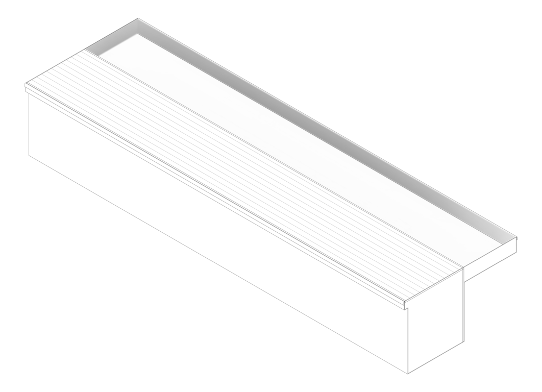 3D Documentation Image of Drain Channel Heelguard ThresholdDrain Subsil 150mmGrate