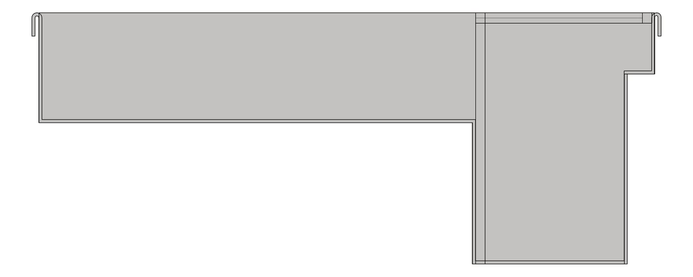 Left Image of Drain Channel Heelguard ThresholdDrain Subsil 50mmGrate