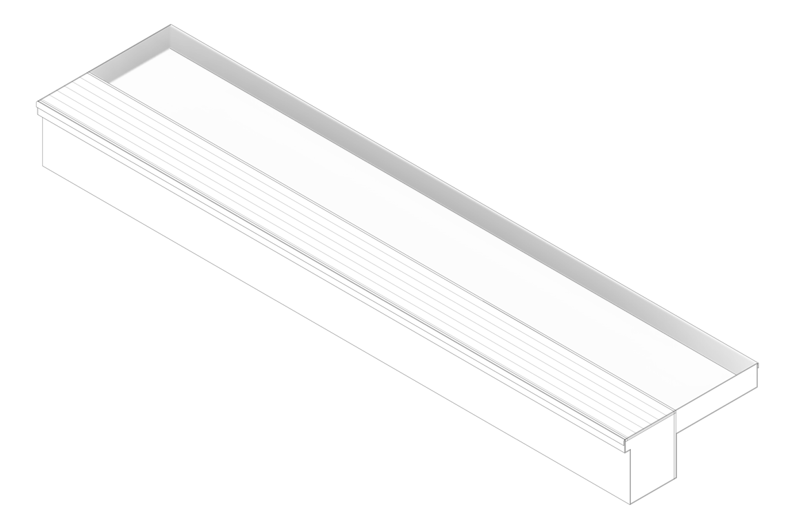 3D Documentation Image of Drain Channel Heelguard ThresholdDrain Subsil 80mmGrate