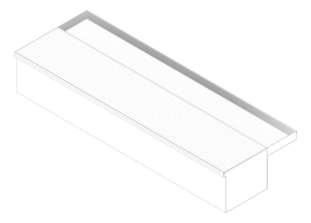 3D Documentation Image of Drain Channel Heelguard ThresholdDrain Subsil Custom