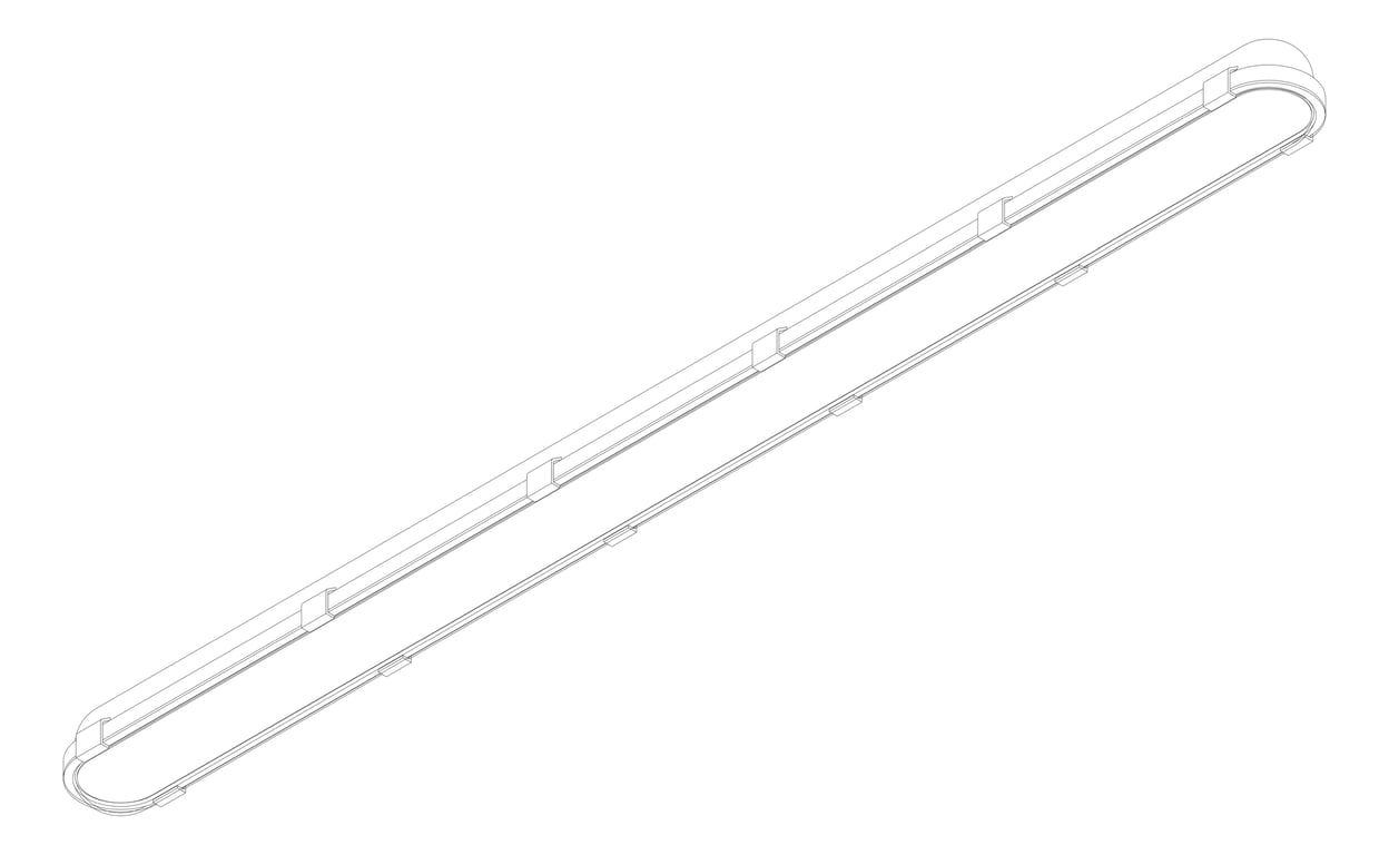 3D Documentation Image of Lighting SurfaceMount IlluminatePros LEDBatten TriProof External