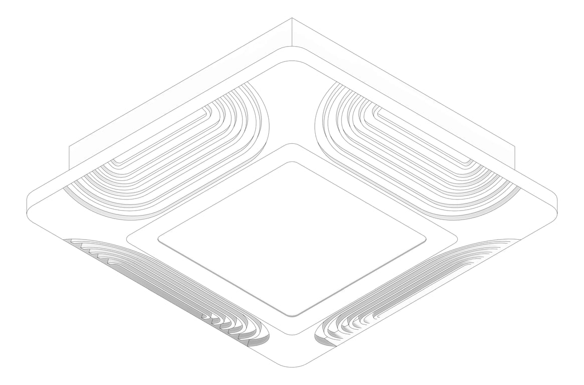 3D Documentation Image of Lighting SurfaceMount IlluminatePros CanopyLight Large