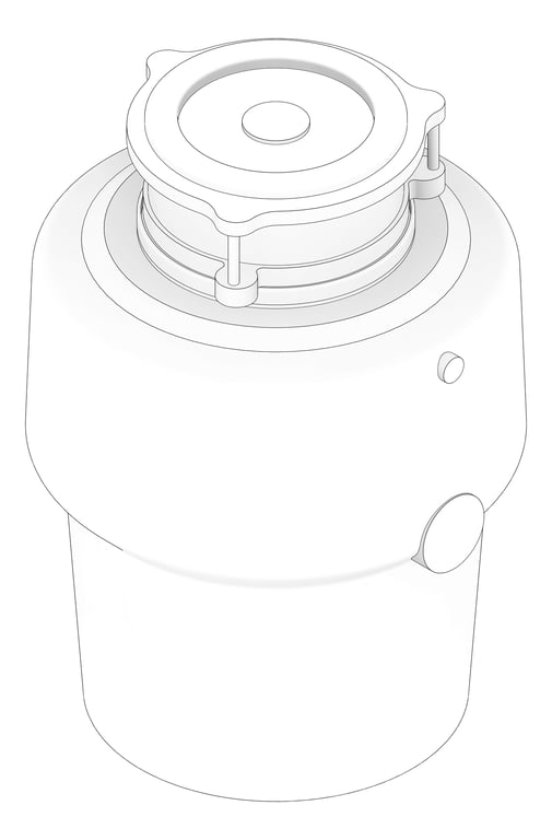 3D Documentation Image of WasteDisposer Food InSinkErator E100