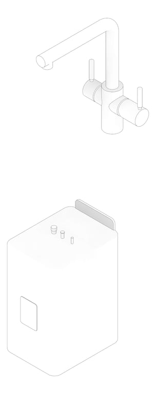 3D Documentation Image of Multitap Assembled InSinkErator 3in1 Lshape