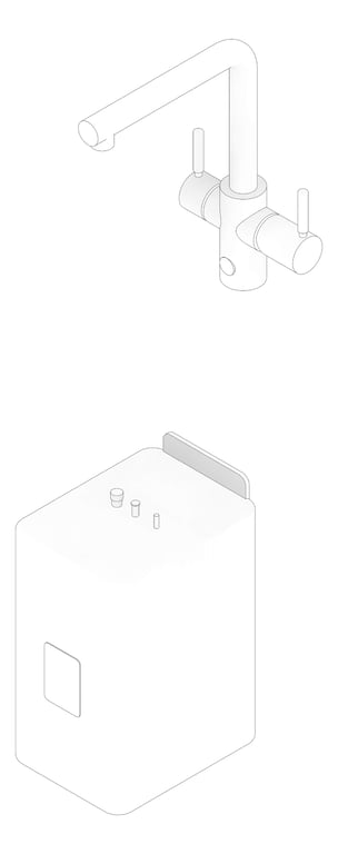 3D Documentation Image of Multitap Assembled InSinkErator 4in1Ambient Lshape