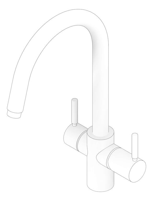 3D Documentation Image of TapSet 3In1 InSinkErator Jshape