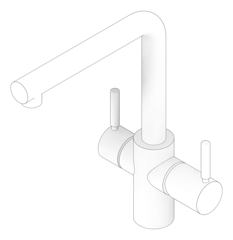 3D Documentation Image of TapSet 3In1 InSinkErator Lshape