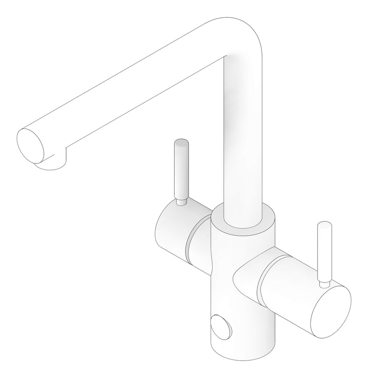 3D Documentation Image of TapSet 4in1Ambient InSinkErator Lshape