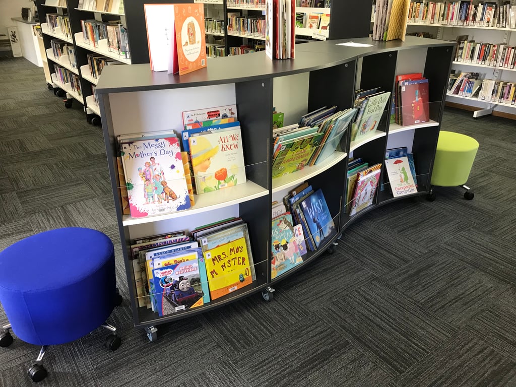 20190514_010635650_iOS.jpg Image of Shelving Library IntraSpace Wave 2Tier