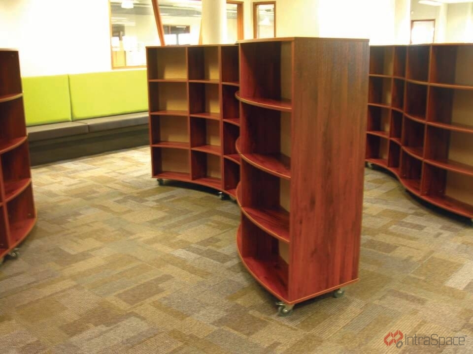 4 adj Image of Shelving Library IntraSpace Wave 4Tier
