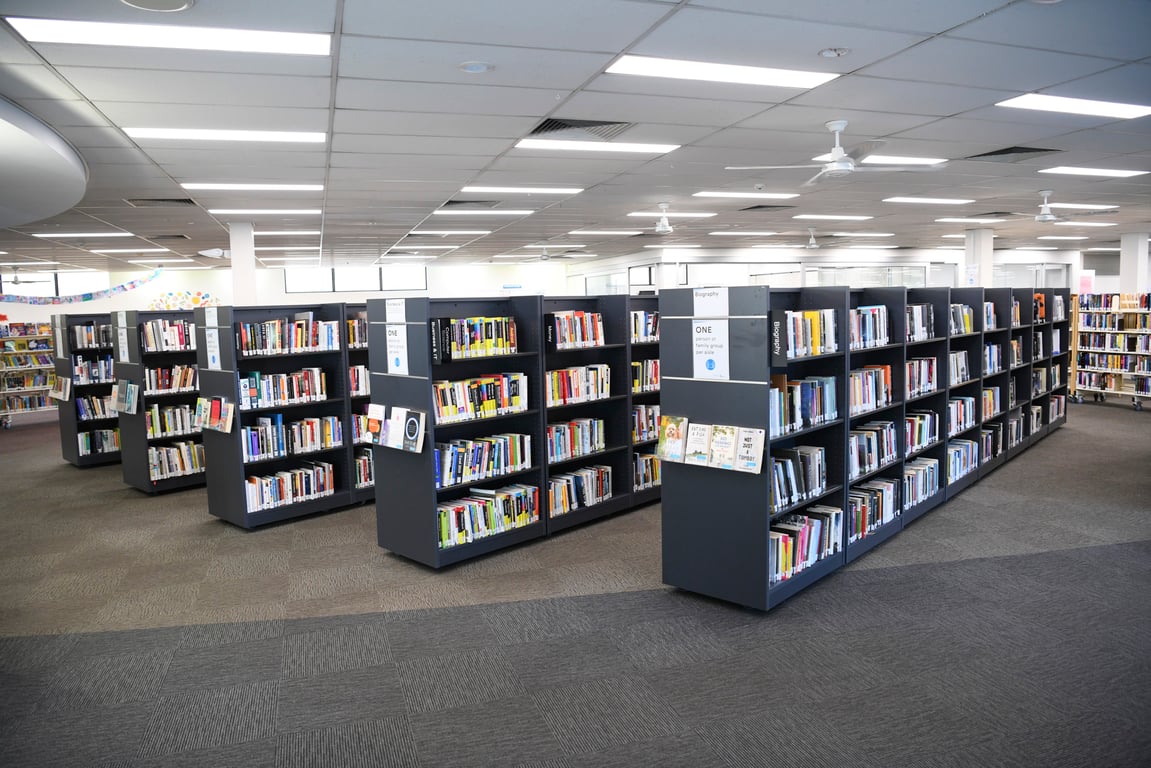 DSC 9259 Sam Merrifield Library Image of Shelving Library IntraSpace Convertible