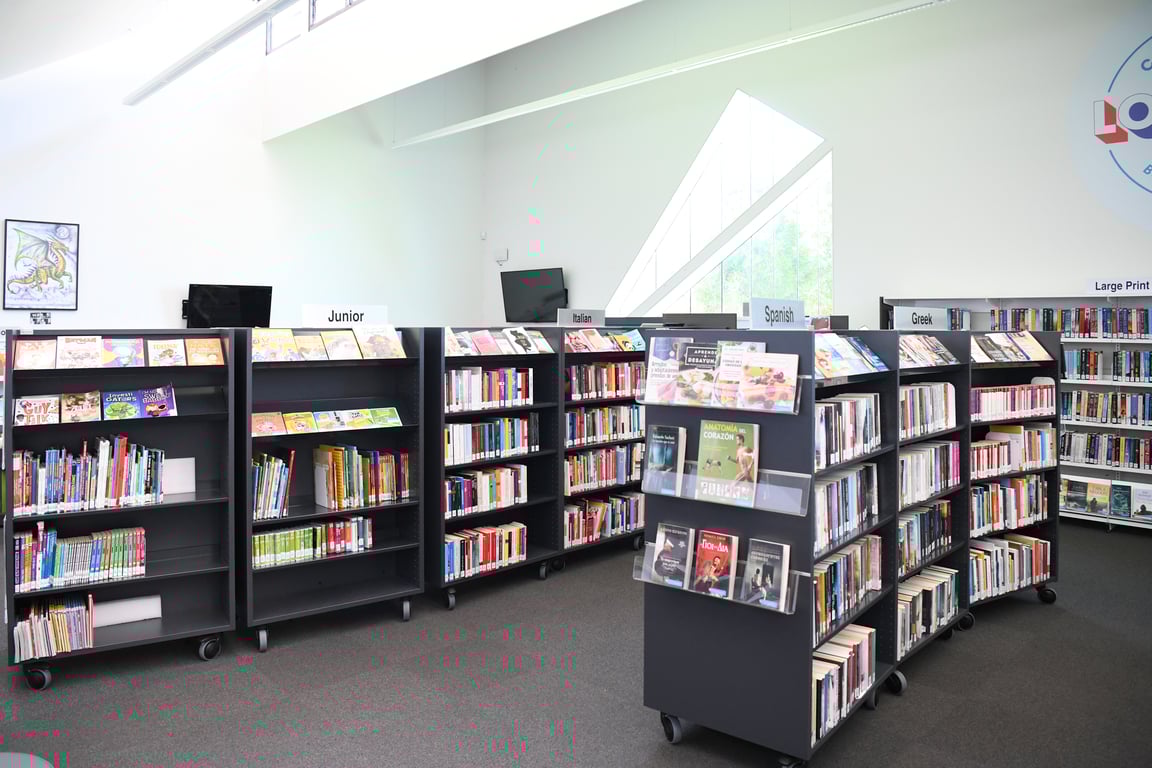 DSC 9338 Image of Shelving Library IntraSpace Convertible Mobile