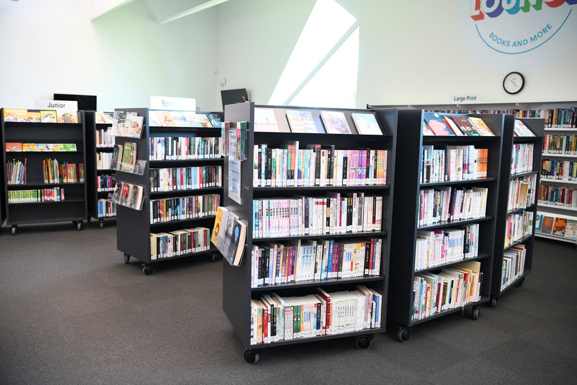 DSC 9342 Image of Shelving Library IntraSpace Convertible Mobile