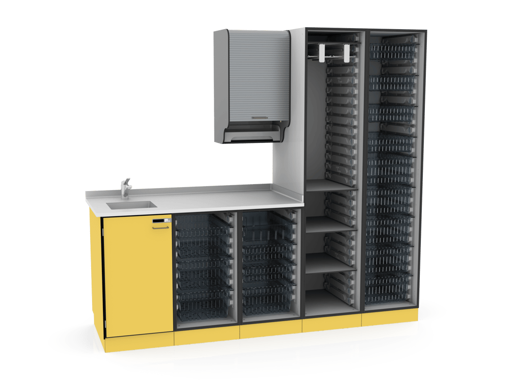 Front cover#1.2 Image of Cabinet Freestanding IntraSpace IntraMed Baskets 1Large 5Small 3Wire
