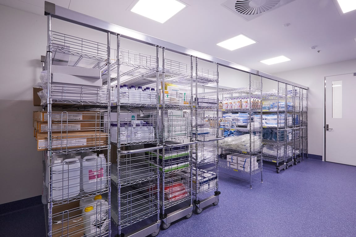 INTRASPACE ADELAIDE CALVARY  055 Image of Shelving TrackMount IntraSpace IntraMed Wire