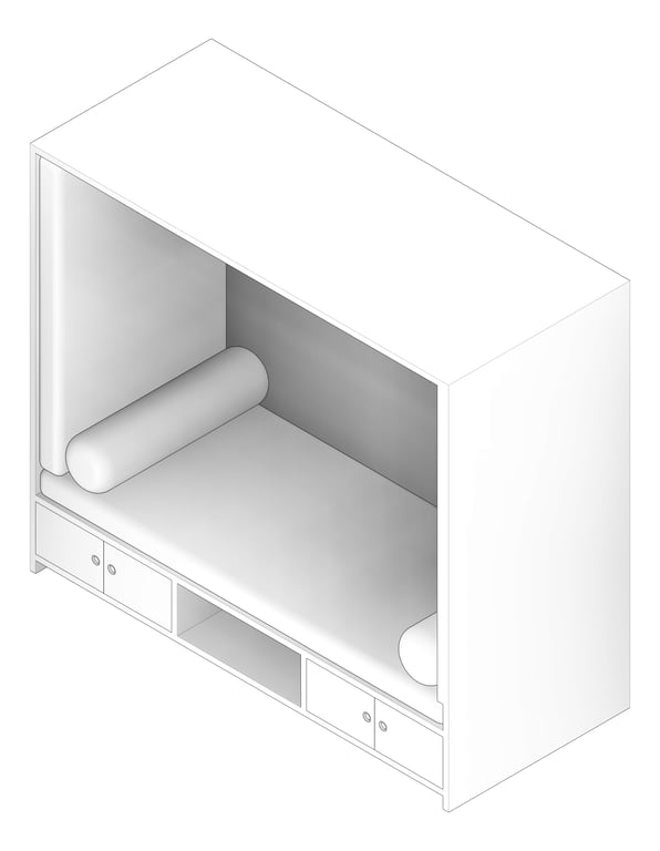 3D Documentation Image of Seat Library IntraSpace ReadingNook