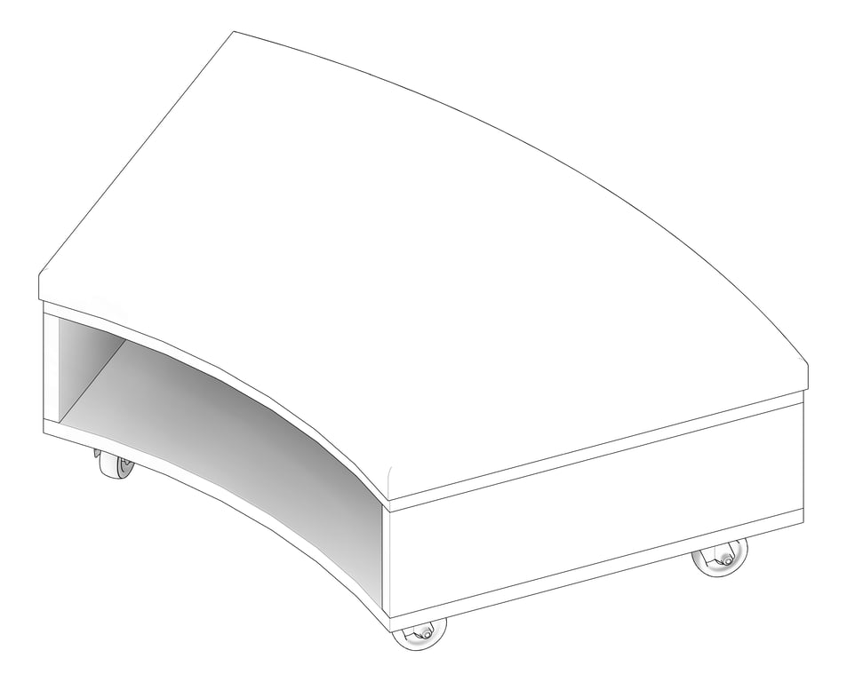 3D Documentation Image of Seat Library IntraSpace Wave BookBox