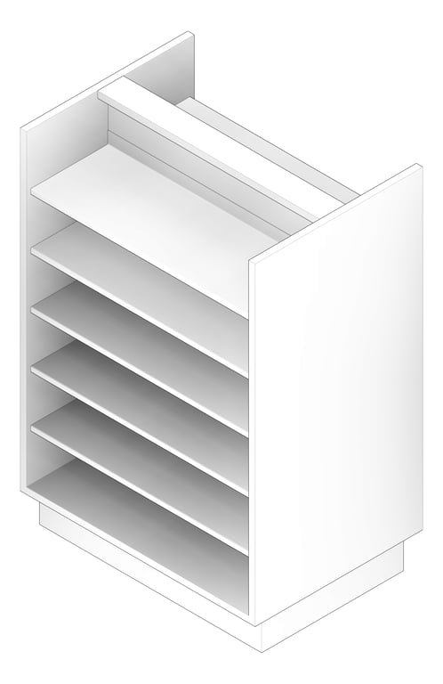 3D Documentation Image of Shelving Library IntraSpace Convertible