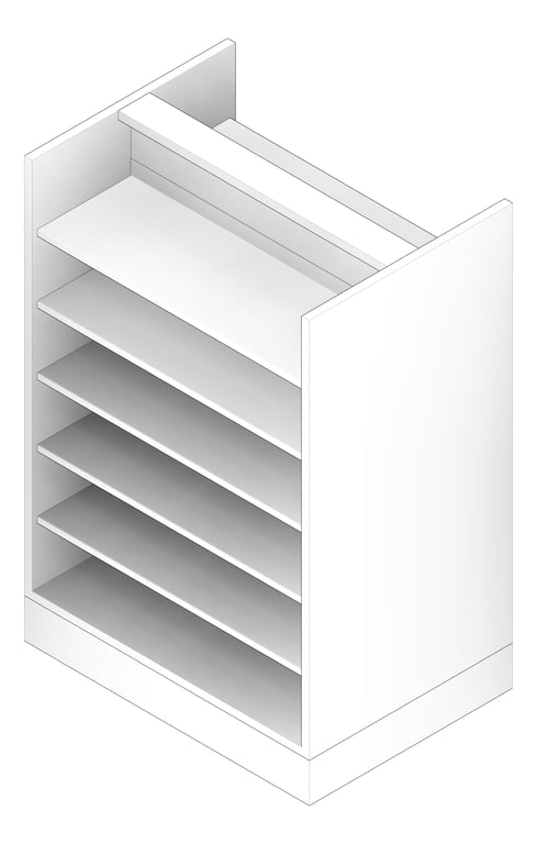 3D Documentation Image of Shelving Library IntraSpace Convertible Mobile