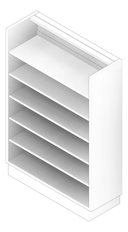 3D Documentation Image of Shelving Library IntraSpace Convertible SingleSided
