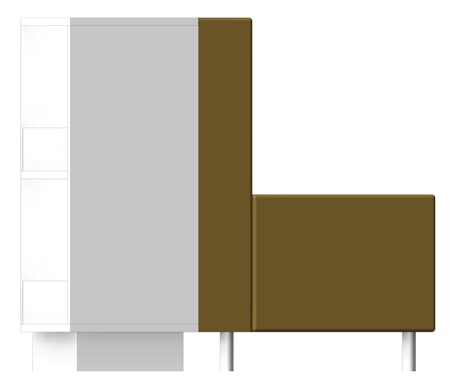 Left Image of Shelving Library IntraSpace Wave 2Tier Seating