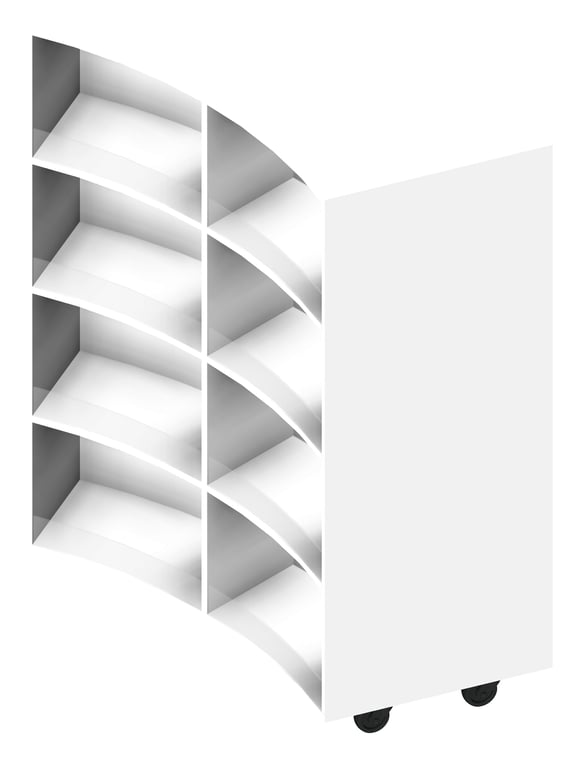 Image of Shelving Library IntraSpace Wave 4Tier