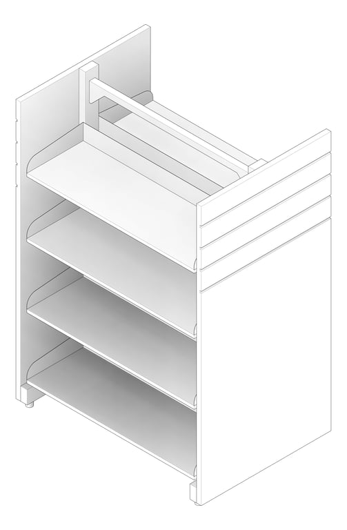 3D Documentation Image of Shelving Library Intraspace Metal