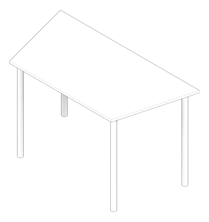 3D Documentation Image of Table Student IntraSpace Trapezium