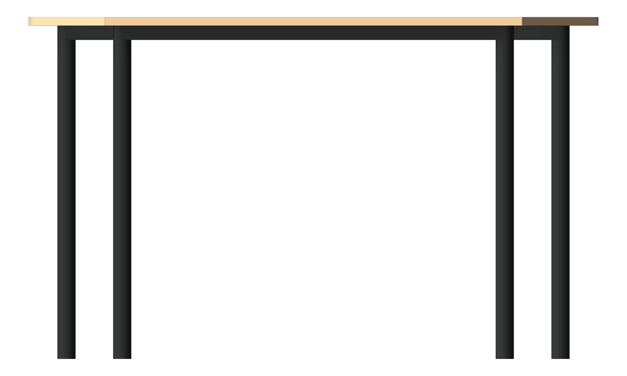 Front Image of Table Student IntraSpace Trapezium