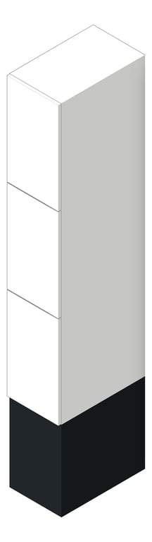 Navigate to Locker Laminate IntraSpace Traditional HighBase Tall 3Door