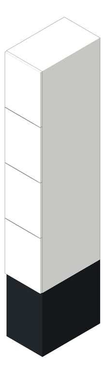 Navigate to Locker Laminate IntraSpace Traditional HighBase Tall 4Door