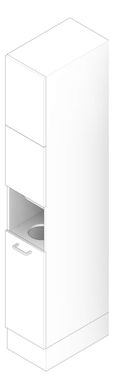 3D Documentation Image of Locker Laminate Intraspace SanitiserStation