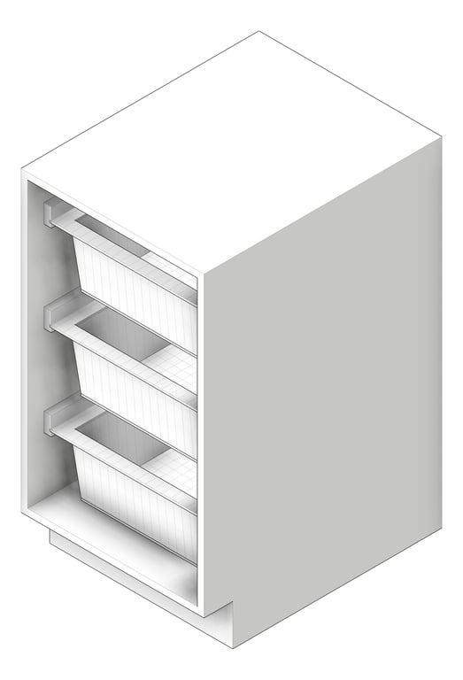 Image of Cabinet UnderBench IntraSpace Clinical IntraMed Baskets Wire 3Large