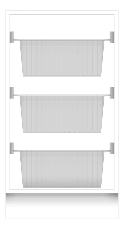 Front Image of Cabinet UnderBench IntraSpace Clinical IntraMed Baskets Wire 3Large