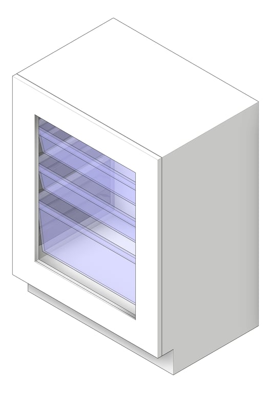 Cabinet UnderBench IntraSpace IntraMed Baskets 1Large 2Small 1Clear