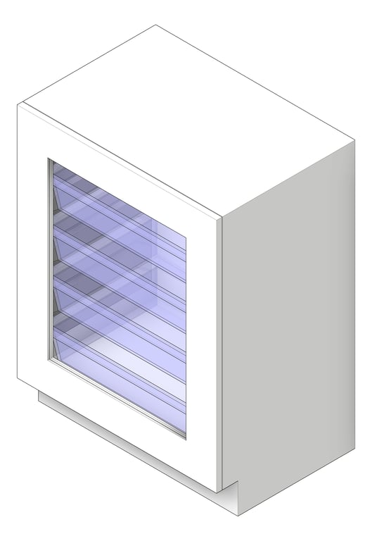 Cabinet UnderBench IntraSpace IntraMed Baskets 4Small 1Clear