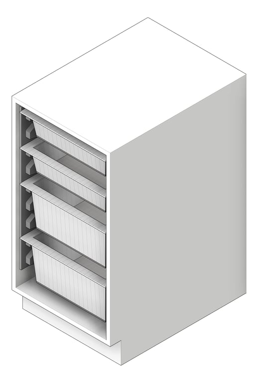 Image of Cabinet UnderBench IntraSpace IntraMed Baskets Wire 2Large 2Small