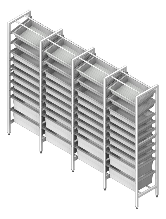 Navigate to ShelvingArray ModularRack IntraSpace IntraMed Baskets 2Large 8Small