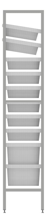 Left Image of ShelvingArray ModularRack IntraSpace IntraMed Baskets 2Large 8Small EpoxyFrame
