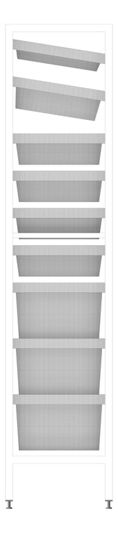 Left Image of ShelvingArray ModularRack IntraSpace IntraMed Baskets 3Large 5Small 1Clear