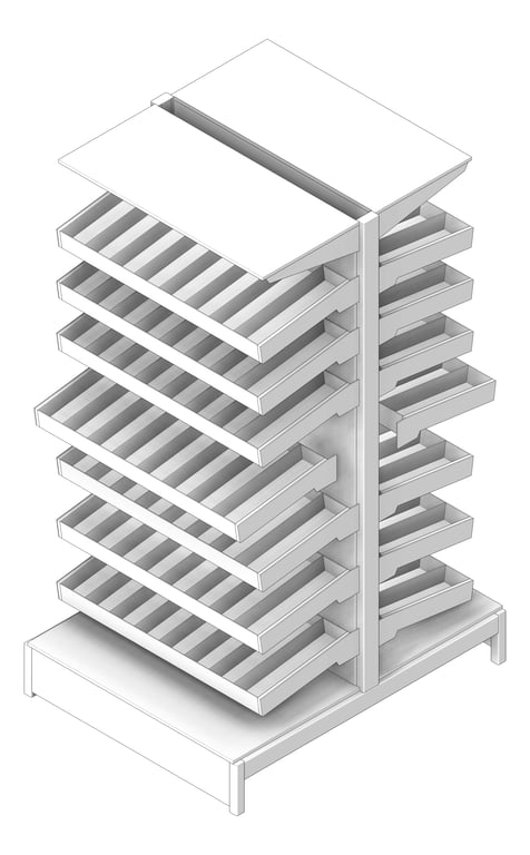 Image of Shelving Freestanding IntraSpace IntraMed Pharmacy DoubleSided